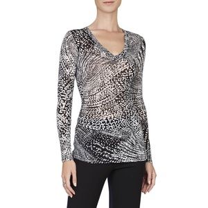 🌟$ALE!🌟 BCBGMAXAZRIA Jan V-Neck Long-Sleeve Top